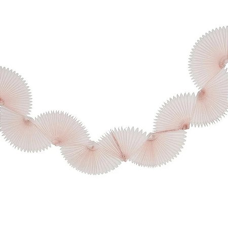 Guirlanda Leque de Papel de Seda - Rosa Pó 1 un