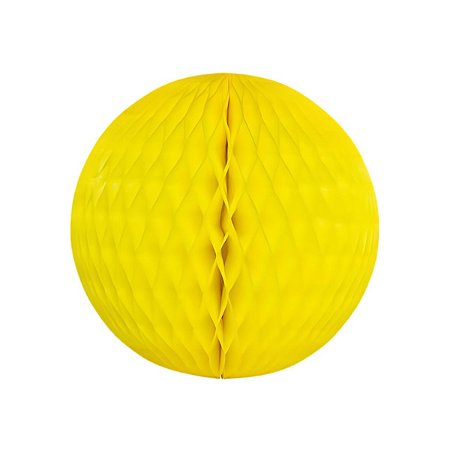 Globo Colmeia de papel tamanho M 17 cm Amarelo Canario 1 un
