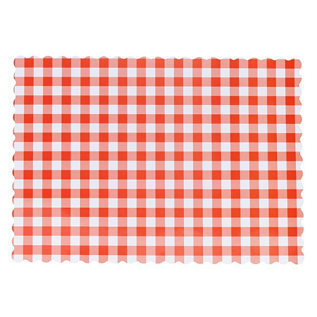 Jogo Americano Infantil (5 un) - Xadrez vermelho