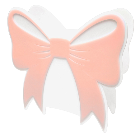 Suporte para pirulito G laço Rosa - 17x16cm Festas