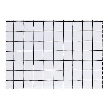 Jogo Americano Infantil - Grid Preto e Branco -  05 un