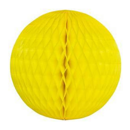 Globo Colmeia De Papel Tamanho P 11cm Amarelo Canario 1 Un