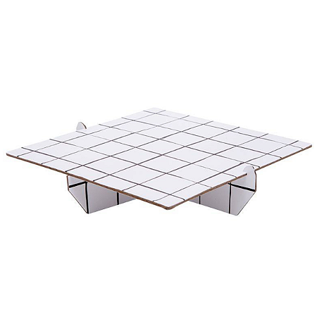 Bandeja Quadrada Grid 20x20 preto e branco