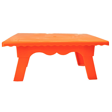 Mesinha Decoração Renda Laranja Neon