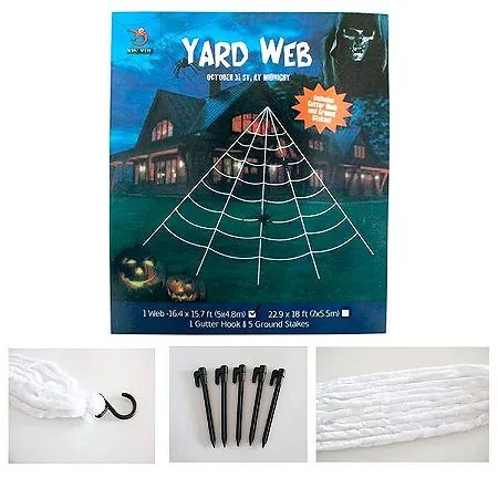 Enfeite teia de aranha luxo Halloween 1un