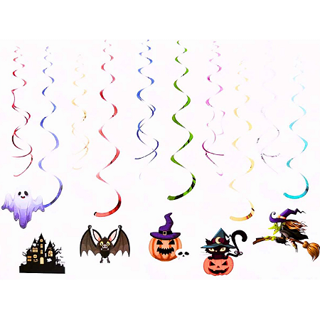 Enfeite Espiral kit c/6pçs Halloween
