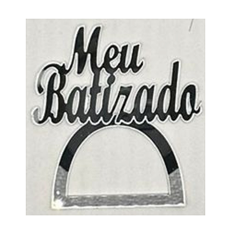 Porta Guardanapo Meu Batizado Prata 4un