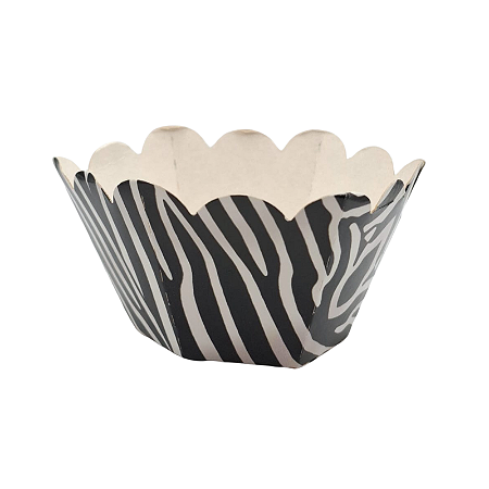 Forminha Para Cupcakes Docinhos Zebrinha Safari 12Un