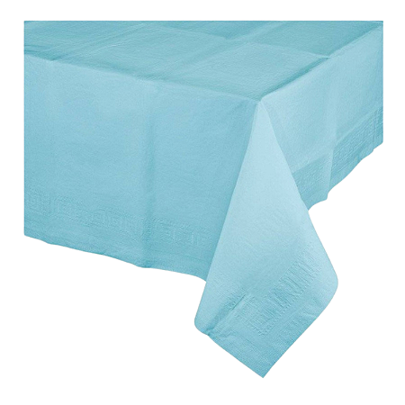 Toalha de Mesa Plastica Metalizada Azul Claro 137x183 1un