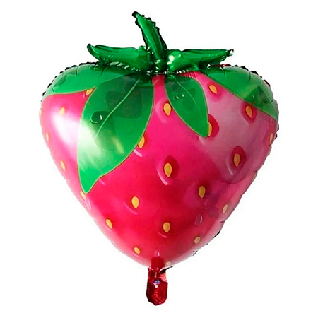 Balão Metalizado Morango 49x62cm 1un