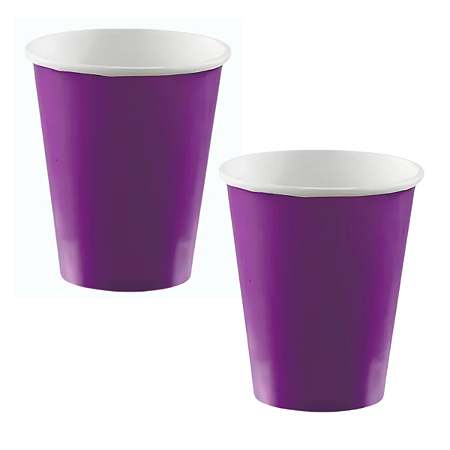 Copo Papel Roxo 250ml 8un