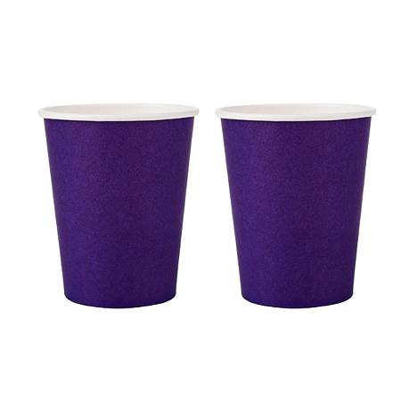 Copo Papel Liso Roxo Halloween 270ml 10un Silver