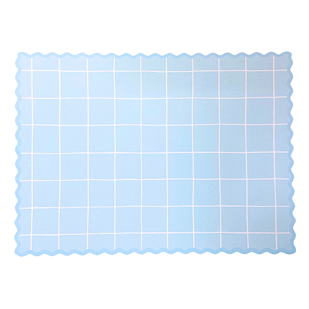 Jogo Americano Vichy Xadrez Azul 35x26cm - 5un