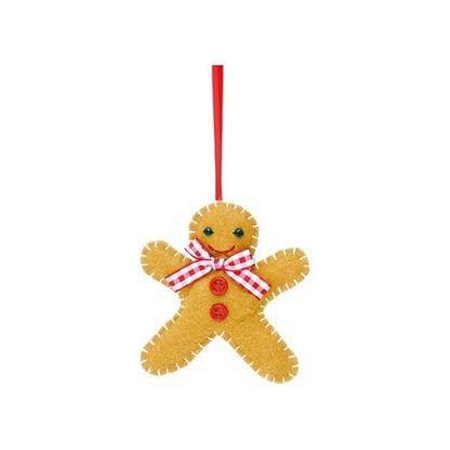 Enfeite Ornamento Ginger Menino Xadrez Árvore Natal 01un