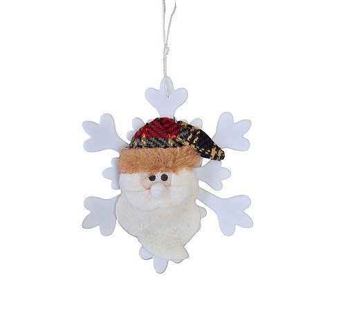 Papai Noel Em Floco Neve P/ Pendurar