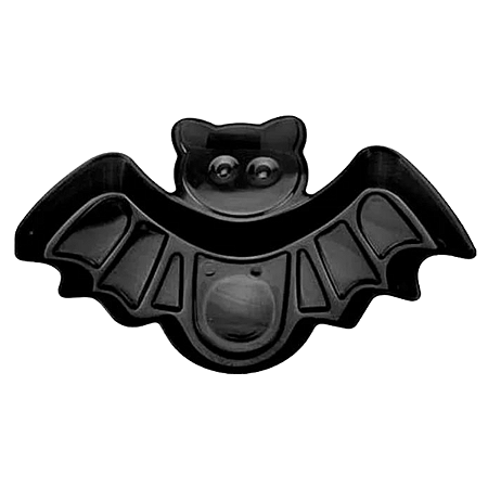 Bandeja Petisqueira Morcego Halloween 28,5X19cm  1un - Preto