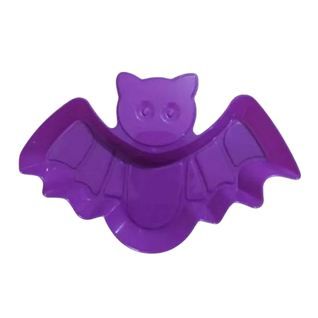 Bandeja Petisqueira Morcego Halloween 28,5X19cm  1un - Roxo