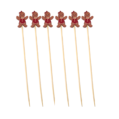 Palito p/ Aperitivos Petiscos Doces Ginger 12cm 20un