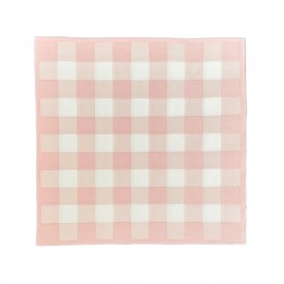 Guardanapo de Papel Xadrez Vichy Rosa 16,5cm 20 Uni
