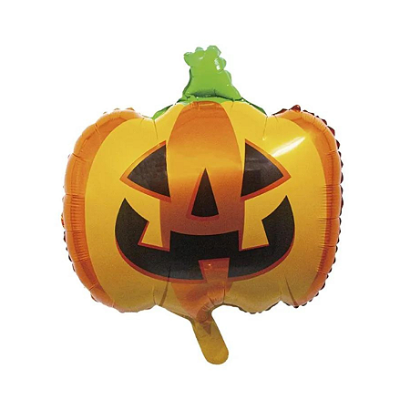 Balão Metalizado Abóbora Halloween 16" 40cm 1un