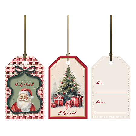 Tags Para Presentes Charm Natalino 5x8 12un
