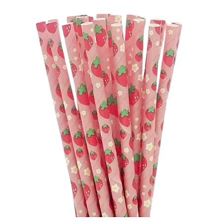 Canudo de Papel Tropical Morango 20un