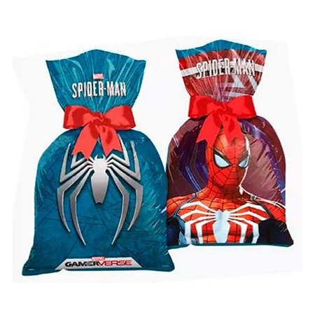 Sacola Surpresa Lembrancinha Spider Gamer Verse 12Un 14x27cm