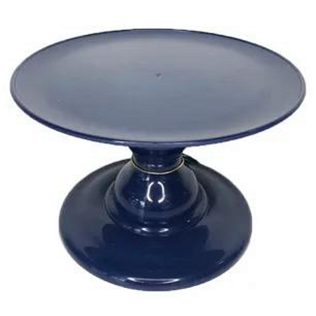 Boleira Pequena (pé 13,5cm tampo 22cm) Só Boleiras Azul Marinho