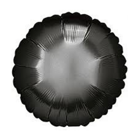 Balao Metalizado Redondo Preto 18" Cromus