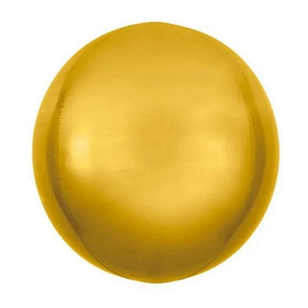Balão Metalizado Bolha Ouro/Dourado 18" 45cm 1un