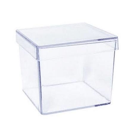 Caixinha Acrilica Lembrancinha Transparente 5X5cm 10Un