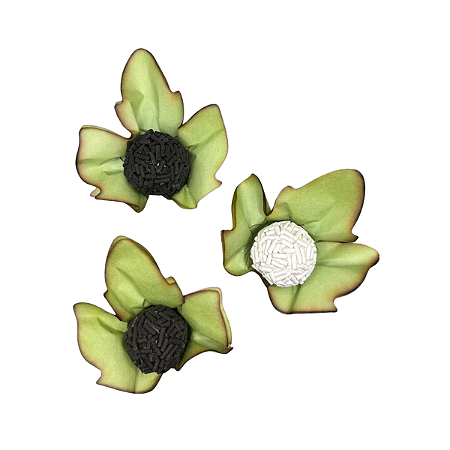 Forminha p/ Doces Folha Capim Seco 24Un