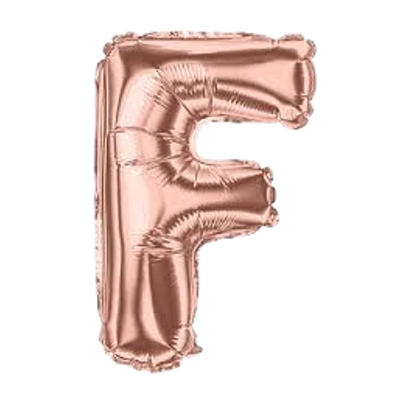 Balão Metalizado Letra F Rose Gold 14" 35cm Cromus