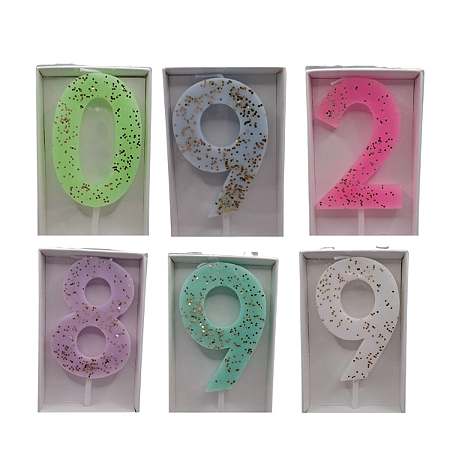 Vela Colors Glitter Birthday Candles