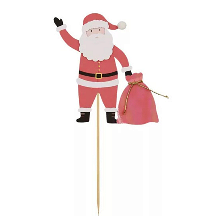 Topo para Panettone/Sobremesas Papai Noel Presente 1un