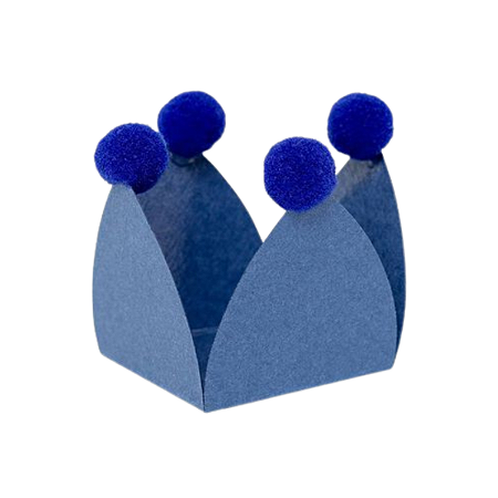 Forminha de doce Pompom (10und) - Azul Espacial