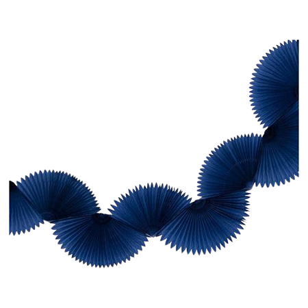 Guirlanda Leque de Papel de Seda - Azul Espacial 1un