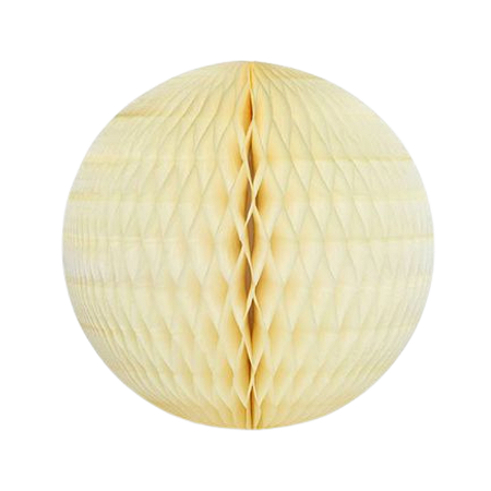Globo Colmeia de papel tamanho G 24cm - Baunilha 1Un