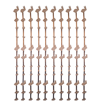 Faixa Decorativa Pascoa Coelhinhos Marrom Allegra