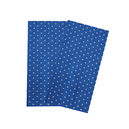 Saco De Papel Mini Poá Azul 12un