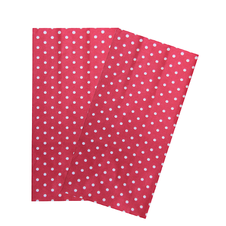 Saco De Papel Mini Poá Vermelho 12Un