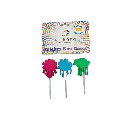 Enfeites Para Doces Slime 12 Un Allegra