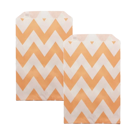 Saquinho De Papel Chevron Salmão 20Un