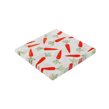 Guardanapo Páscoa Estampa Cenourinhas 33x33cm 20Un