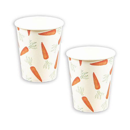 Copo Papel Páscoa Estampa Cenourinhas 270ml 10Un