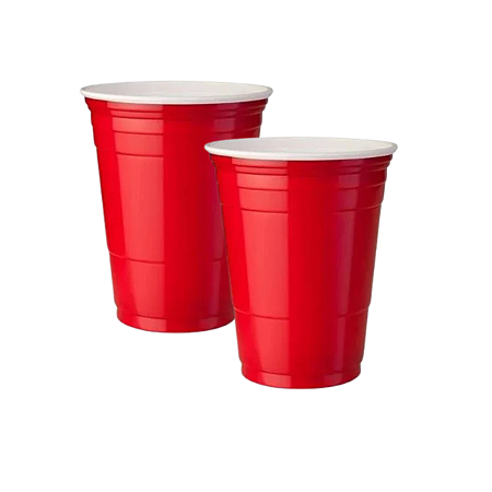 Copo Americano Bio Vermelho 400ML 25Un
