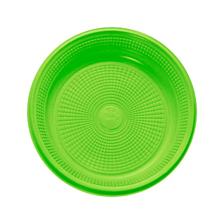 Prato Descartável BioDegradável 15cm Verde 10Un