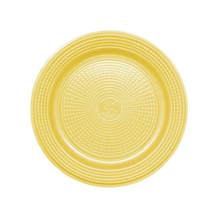 Prato Descartável BioDegradável 15cm Amarelo Candy 10Un