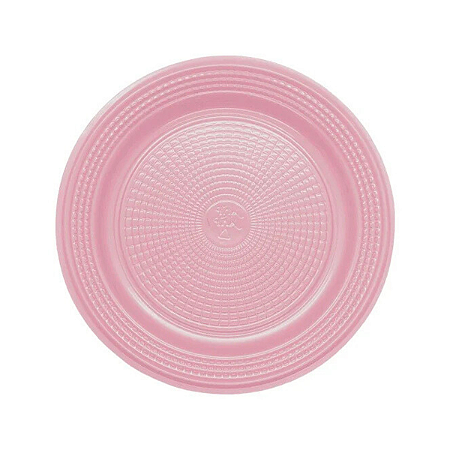 Prato Descartável BioDegradável 15cm Rosa Candy 10Un