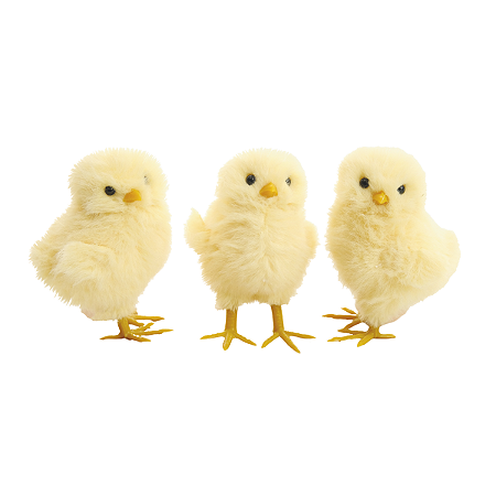 Trio Pintinhos Decorativo Amarelo Páscoa Fazendinha